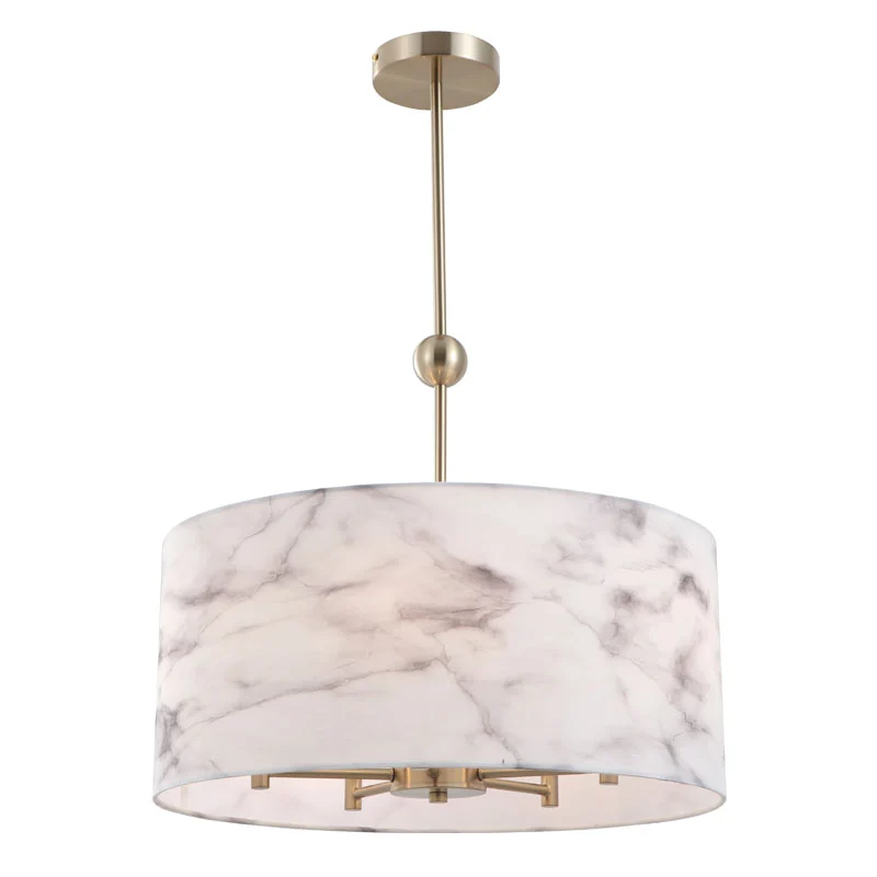 Lustre en tissu à 5 lumières