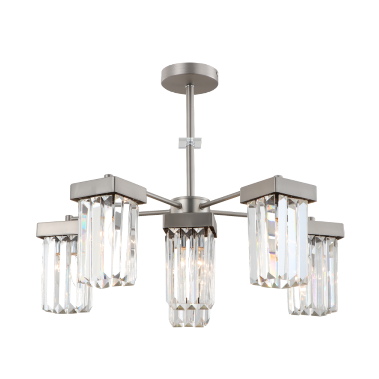 Chandelier de plafond en cristal k9 moderne à 6 légers
