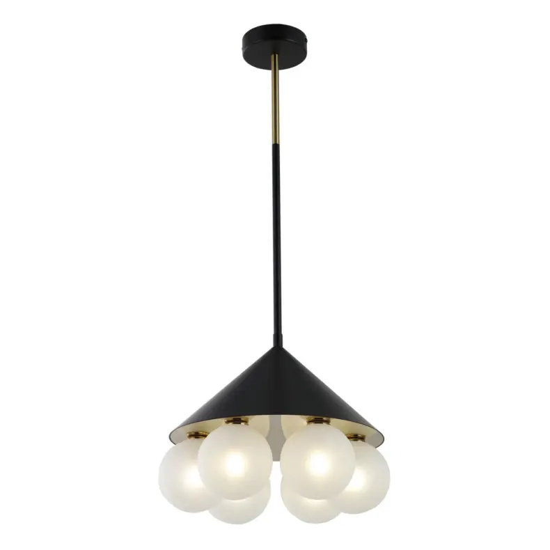 Lampe à suspension géométrique minimaliste à 6 lumières