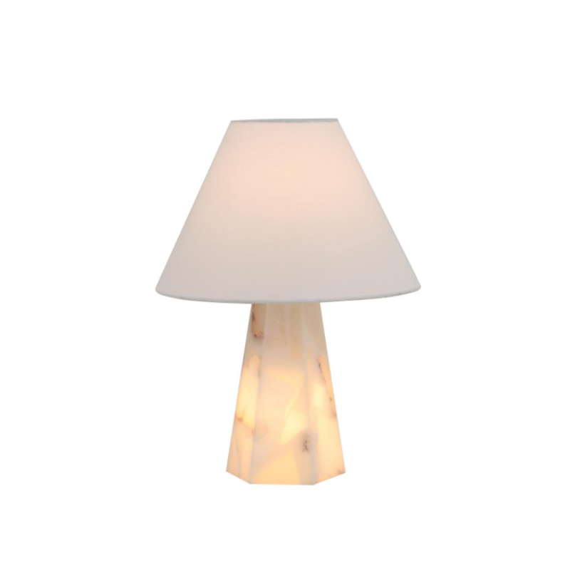 Lampe de table en albâtre