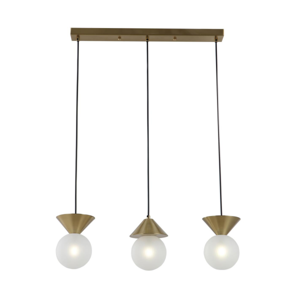Pendentif linéaire en laiton en laiton brossé