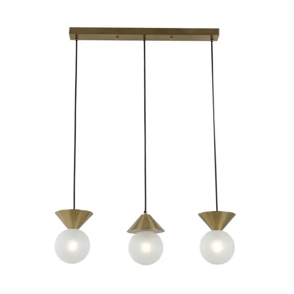 Pendentif linéaire en laiton en laiton brossé