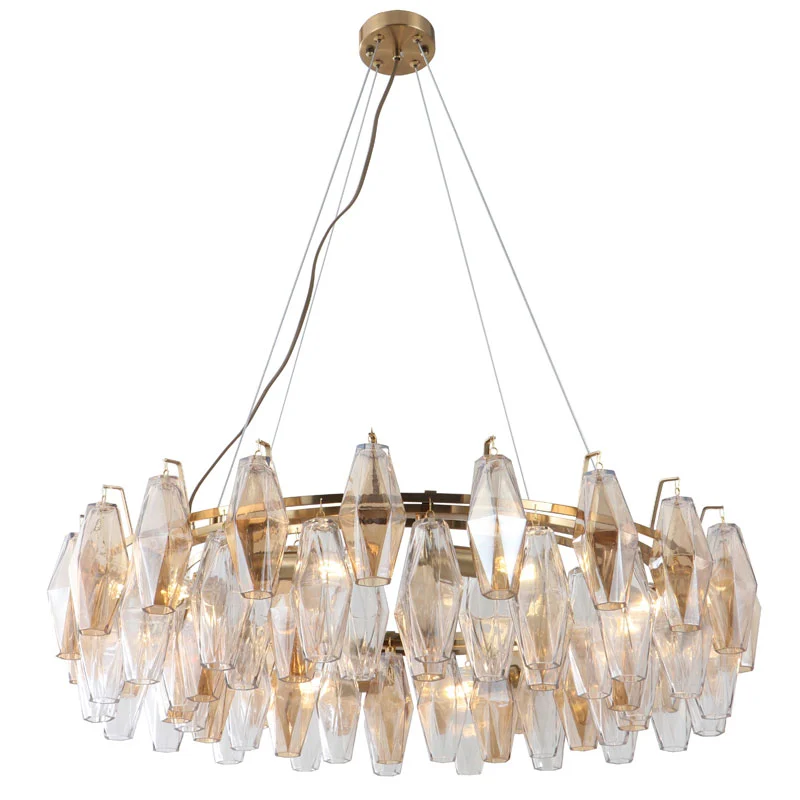 Lustre en verre de villa contemporaine