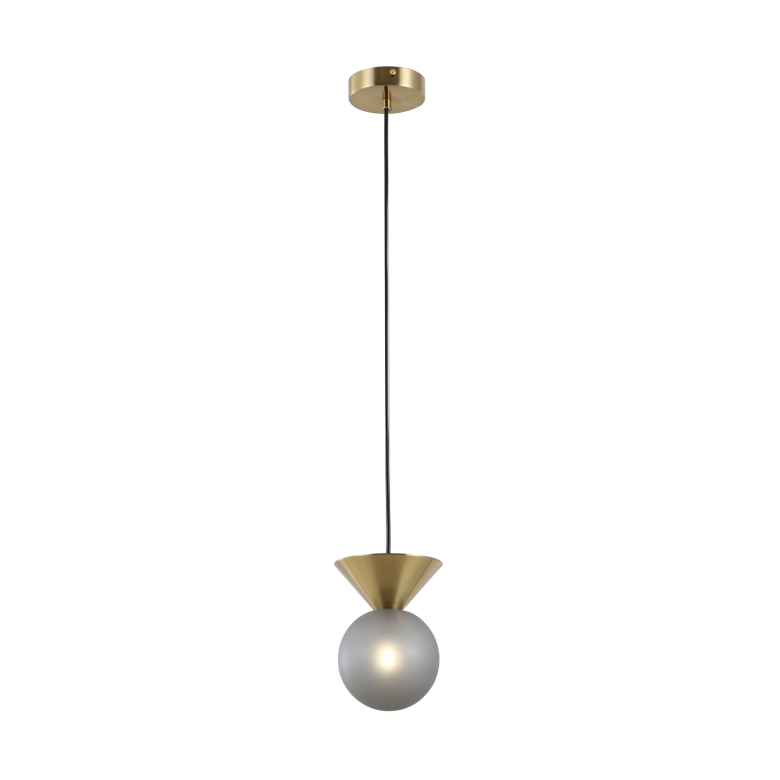 Suspension en verre fumé à balle enflammée
