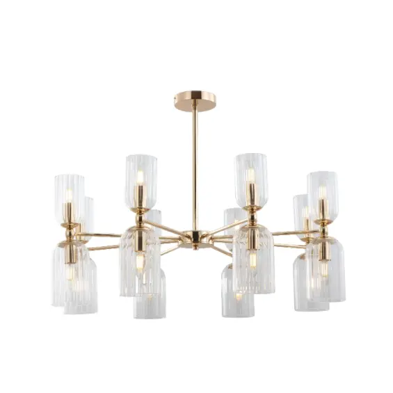 Gold Glass Shade Plafond Pendant Light