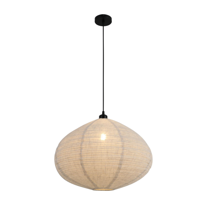 Lampe à suspension en tissu Japandi