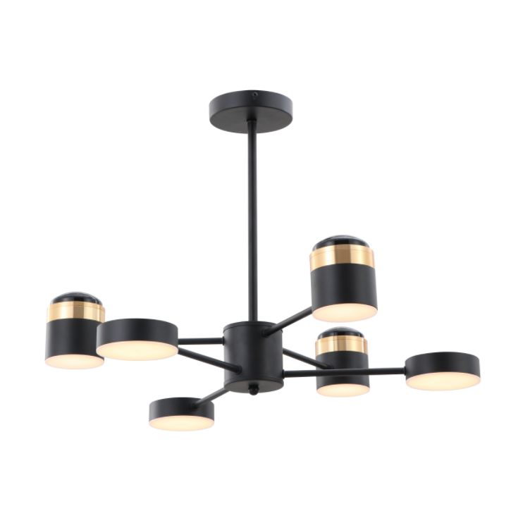 Lampe de plafond à LED haute tension noire mate 3000k
