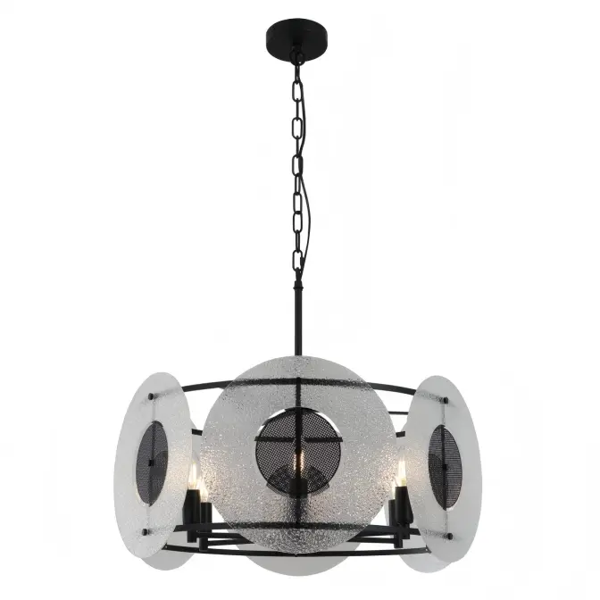 Lustre en verre de sucre noir mat