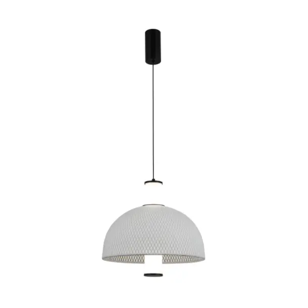Lampe à suspension LED minimaliste en maille de soie