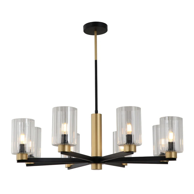 Lustre minimaliste en métal noir