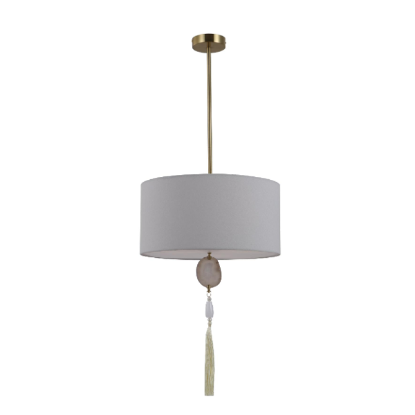 Suspension en cuivre antique d'agate naturelle