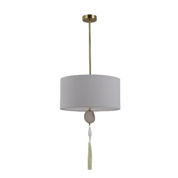 Suspension en cuivre antique d'agate naturelle