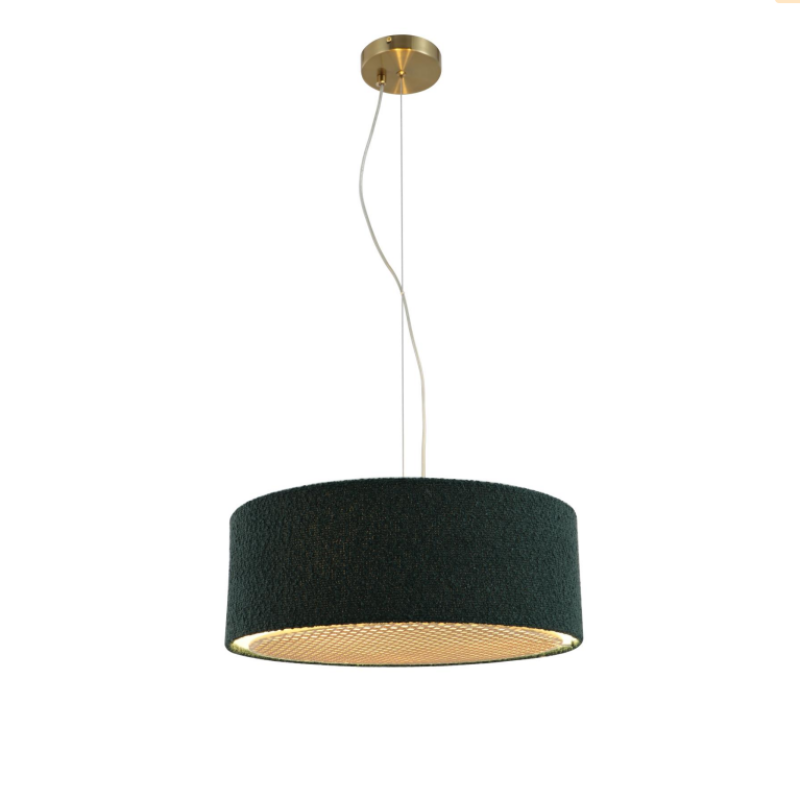 Lampe à suspension en tissu rotin