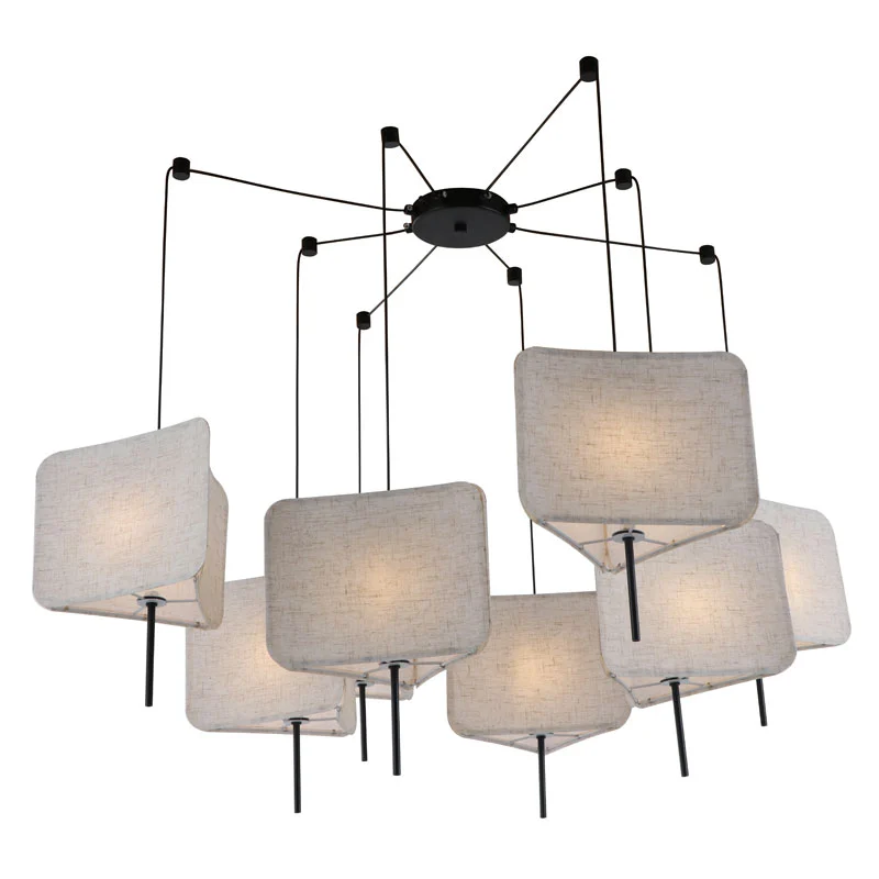 Lampes suspendues à abat-jour détachables en triangle simple