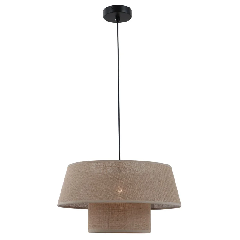 Lampe à suspension de cuisine en chanvre à deux niveaux