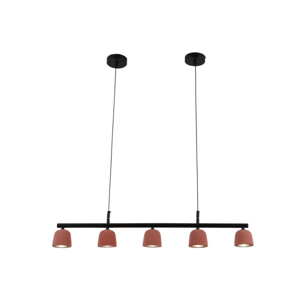 Pendentif de ciment minimaliste rouge vulcan