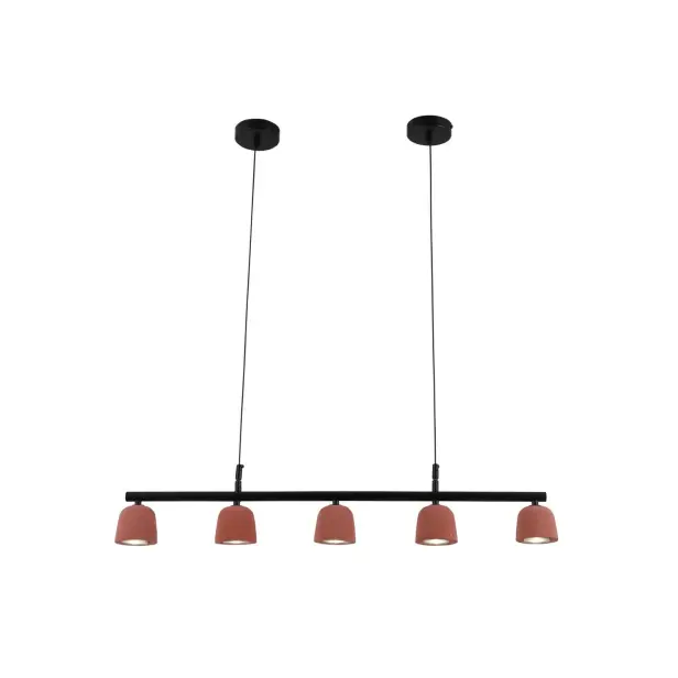 Pendentif de ciment minimaliste rouge vulcan
