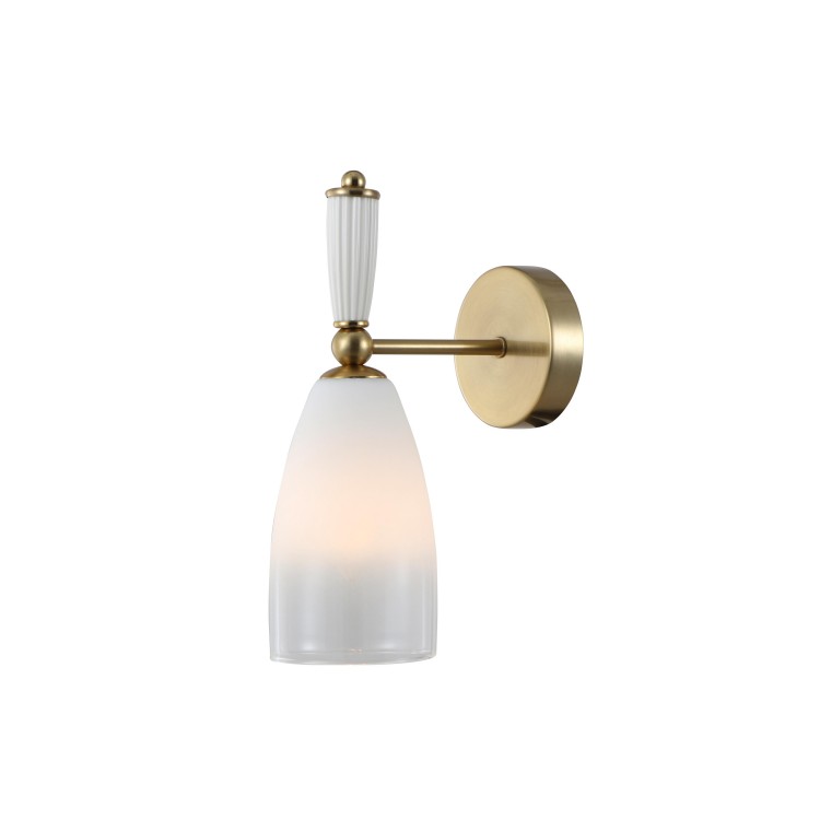 Lampe murale en céramique en laiton en laiton en laiton blanc