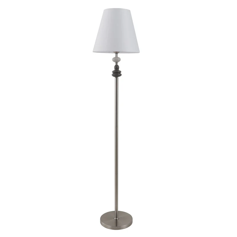 Lampe sur pied à hauteur réglable en porcelaine à abat-jour blanc